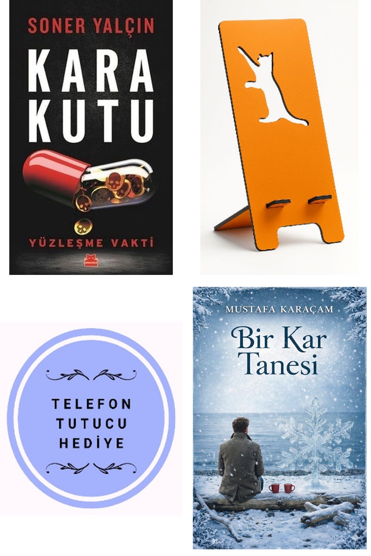 Kara Kutu - Yüzleşme Vakti - Soner Yalçın + Telefon Tutucu + Bir Kar Tanesi kitap kapağı