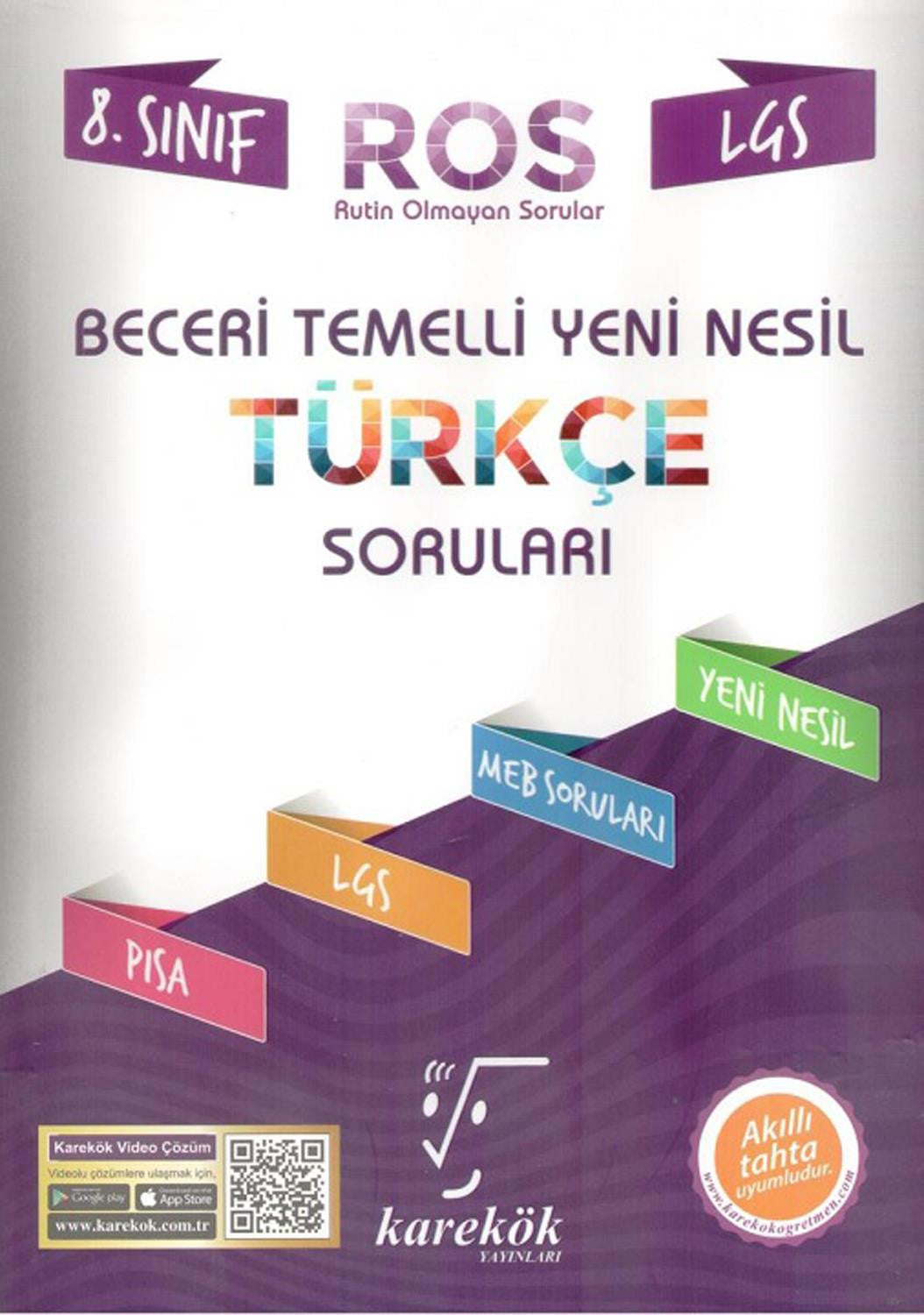 Karekök Eğitim Yayınları 8. Sınıf Lgs Beceri Temelli Yeni Nesil Türkçe Soruları (Ros) Yni - Kolektif kitap kapağı