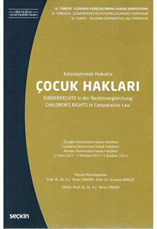 Karşılaştırmalı Hukukta Çocuk Hakları - Yener Ünver kitap kapağı
