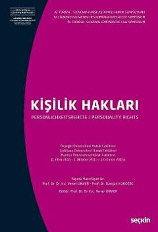 Kişilik Hakları - Yener Ünver kitap kapağı