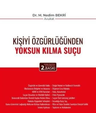 Kişiyi Özgürlüğünden Yoksun Kılma Suçu - M. Nedim Bekri kitap kapağı