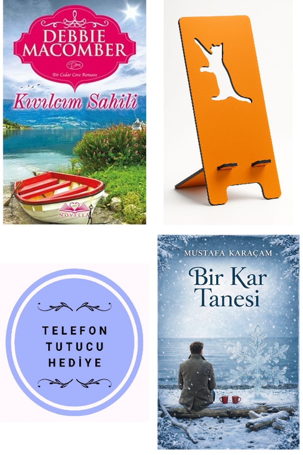 Kıvılcım Sahili - Debbie Macomber + Telefon Tutucu + Bir Kar Tanesi kitap kapağı
