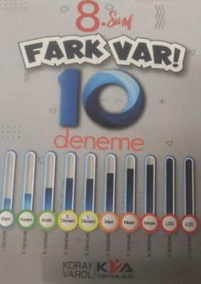 8. Sınıf LGS Fark Var 10 Deneme Seti Koray Varol Yayınları - Kolektif kitap kapağı