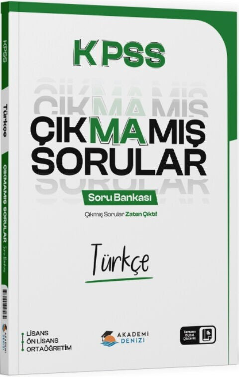 KPSS Türkçe Çıkmamış Sorular Soru Bankası Akademi Denizi kitap kapağı
