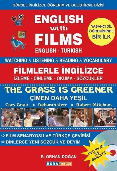 English with Films The Grass is Greener-Dvd Film ile Birlikte | Bora Yayıncılık (İnce Kapak) - Resim 1