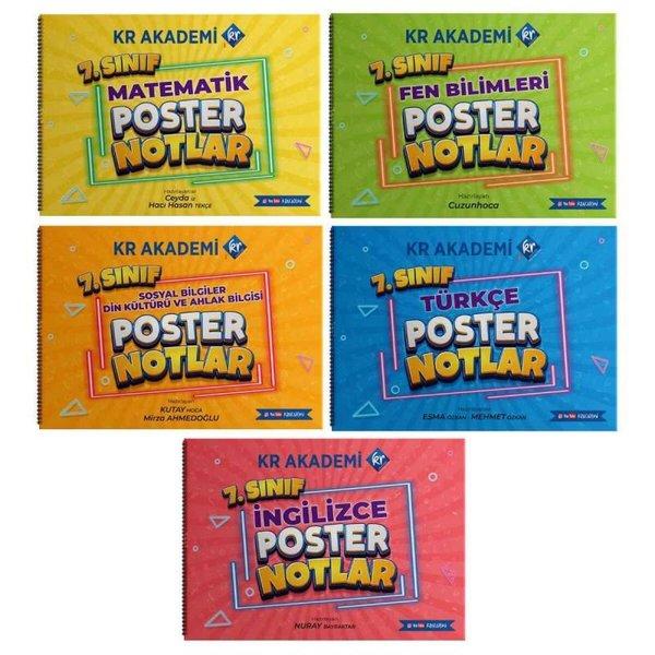 7. Sınıf Poster Notlar Seti | KR Akademi (İnce Kapak) - Resim 1