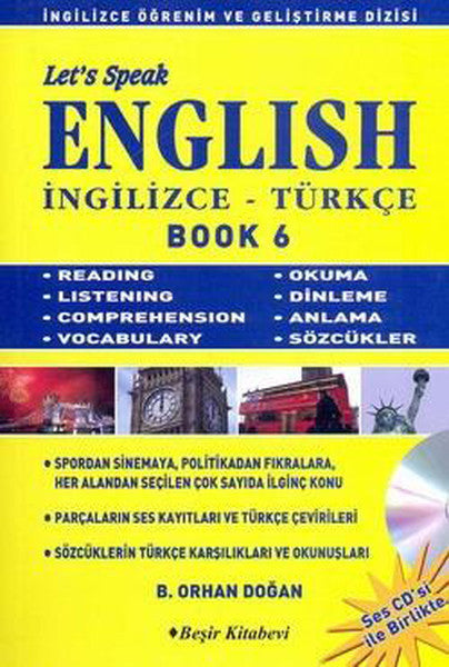 Let's Speak English Book - 6 - B. Orhan Doğan kitap kapağı