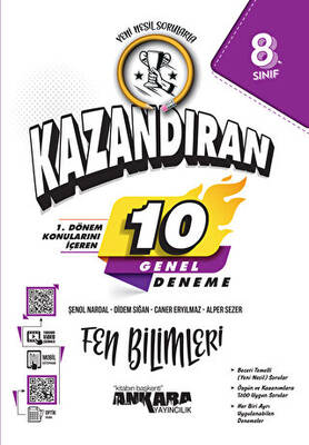 8. Sınıf Fen Bilimleri 1. Dönem Kazandıran 10 Deneme - Alper Sezer kitap kapağı