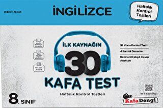 8. Sınıf İngilizce İlk Kaynağın 30 Kafa Test Kafadengi Yayınları - Kolektif kitap kapağı