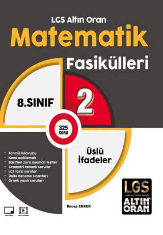 Altın Oran 8. Sınıf Matematik Fasikülleri Üslü İfadeler - Recep Erkek kitap kapağı