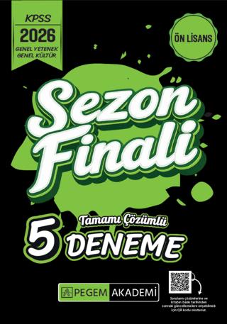 2026 KPSS Ön Lisans Genel Yetenek Genel Kültür Sezon Finali Tamamı Çözümlü 5 Deneme | Pegem Akademi Yayıncılık (Ciltsiz) - Resim 1