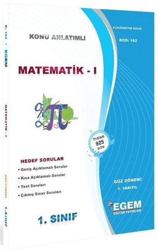 1. Sınıf 1. Yarıyıl Matematik 1 Konu Anlatımlı Soru Bankası - Kod 162