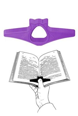 Kitap Okuma Yüzüğü Kedi Modelli - Mor | Bcoverart - Resim 1