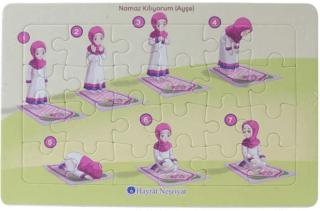 Ayşe Namaz Kılıyor 24 Parça Yapboz | Hayrat Neşriyat - Resim 1