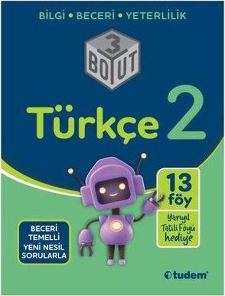 2.Sınıf Türkçe 3 Boyut | Tudem Yayınları - Ders Kitapları (İnce Kapak) - Resim 1