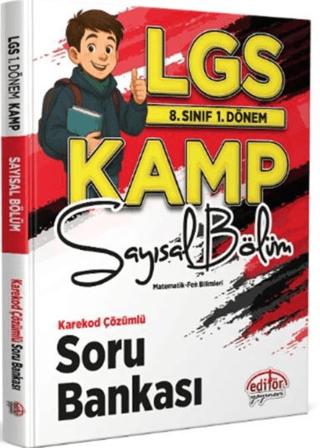 8. Sınıf 1. Dönem LGS Kamp Sayısal Bölüm Karekod Çözümlü Soru Bankası | Editör Yayınevi (Ciltsiz) - Resim 1