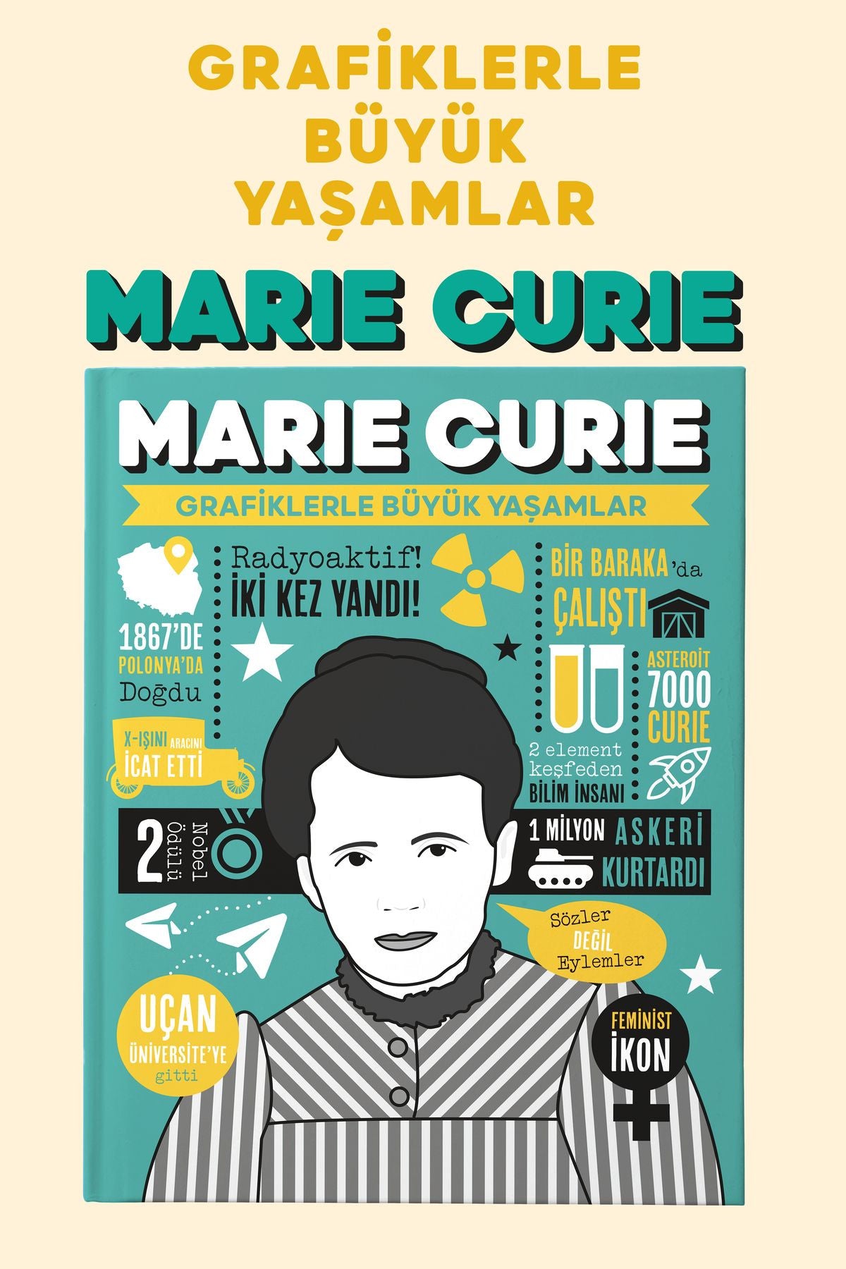 Marie Curie Kalın Kapak kitap kapağı