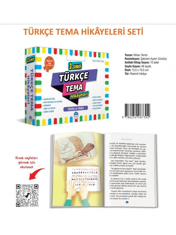 Martı Çocuk Yayınları 3. Sınıf Türkçe Tema Hikayeleri 0922 kitap kapağı