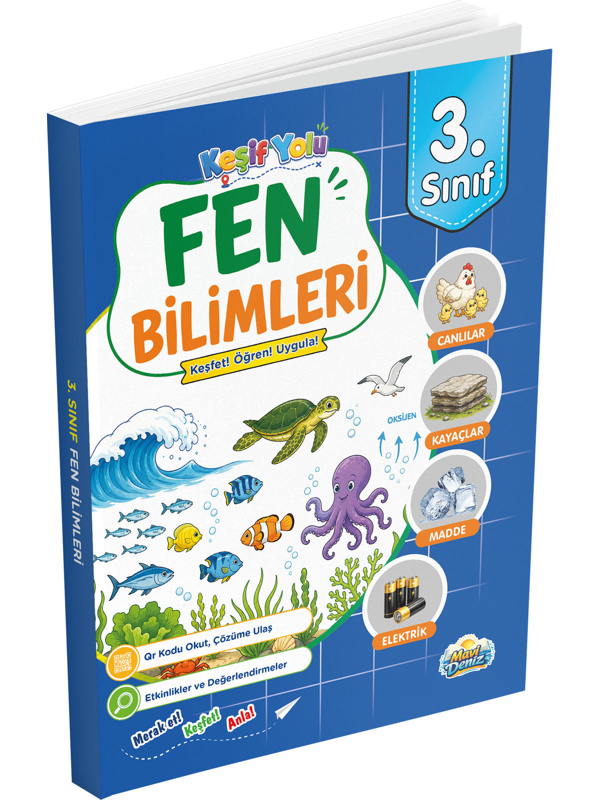 Mavi Deniz 2027 3. Sınıf Keşif Yolu Fen Bilimleri Maarif Model kitap kapağı