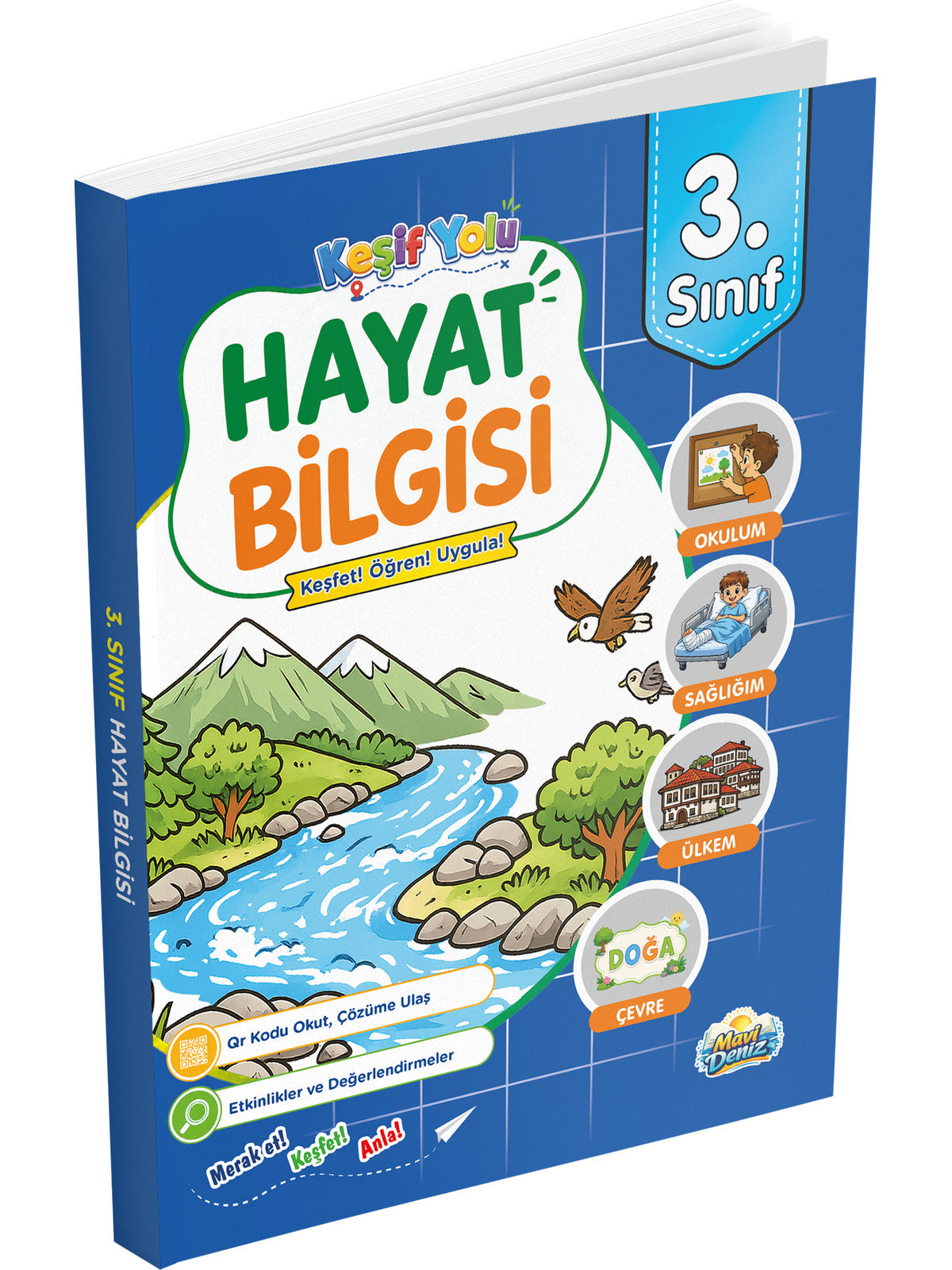 Mavi Deniz 2027 3. Sınıf Keşif Yolu Hayat Bilgisi Maarif Model kitap kapağı