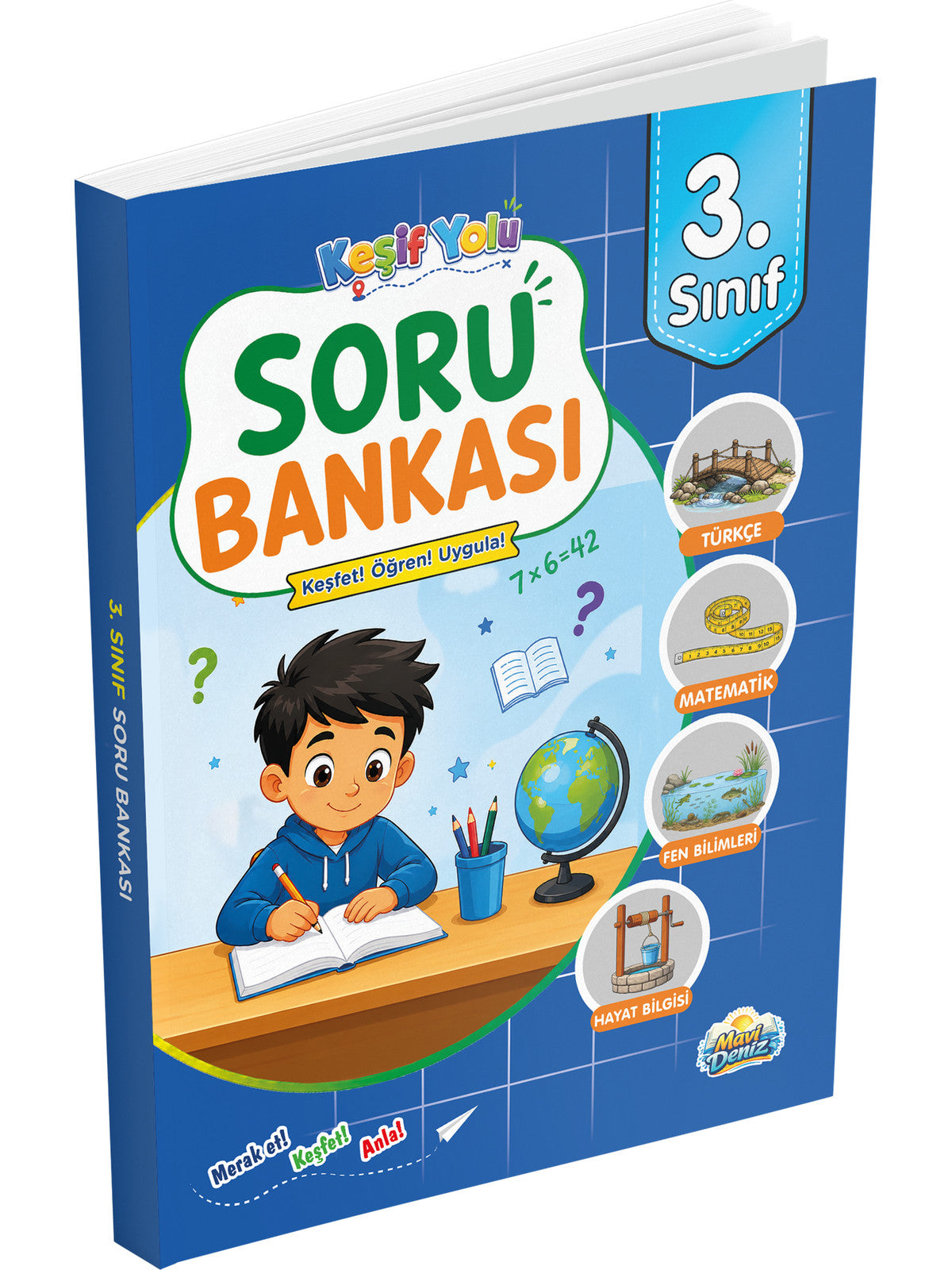 Mavi Deniz 2027 3. Sınıf Keşif Yolu Tüm Dersler Soru Bankası Maarif Model kitap kapağı