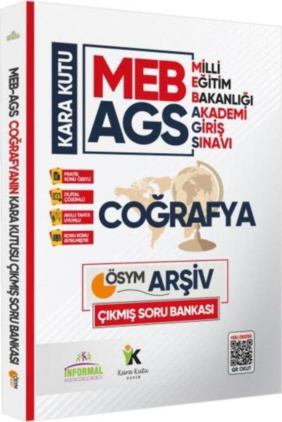 MEB-AGS Coğrafyanın Kara Kutusu En Kapsamlı Konu Özetli Dijital Çözümlü Soru Bankası kitap kapağı