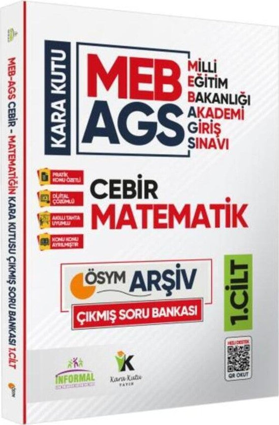 MEB AGS Matematik Kara Kutu 1.Cilt En Kapsamlı ÖSYM Çıkmış Soru Bankası Konu Özetli Dijital Çözümlü kitap kapağı