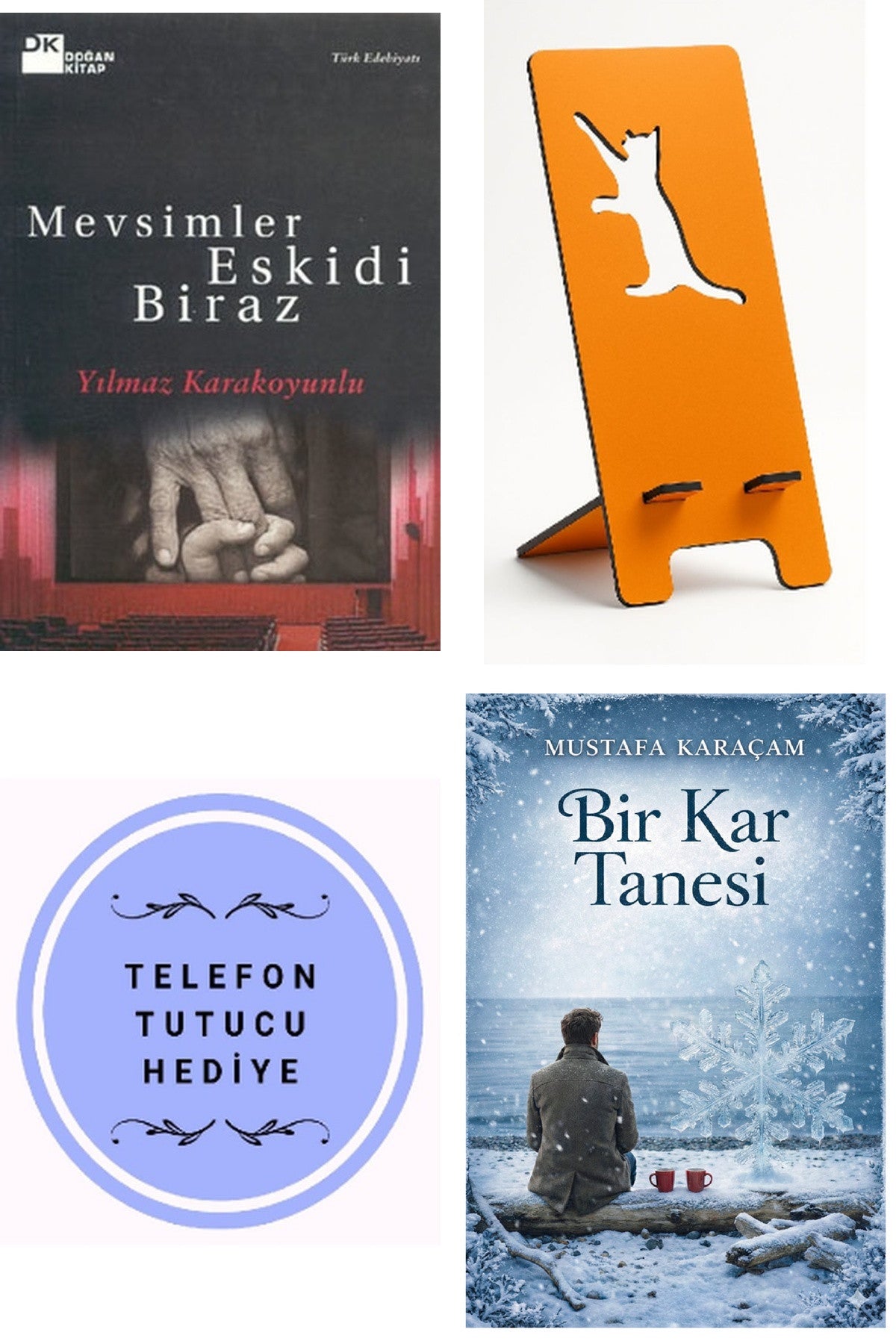 Mevsimler Eskidi Biraz - Yılmaz Karakoyunlu + Telefon Tutucu + Bir Kar Tanesi kitap kapağı