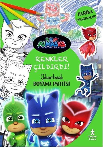 Pjmasks Renkler Çıldırdı! Çıkartmalı Boyama Partisi | Doğan Çocuk (İnce Kapak) - Resim 1