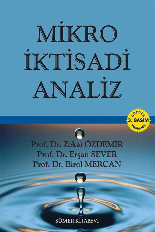 Mikro İktisadi Analiz - Dr. Zekai Özdemir kitap kapağı