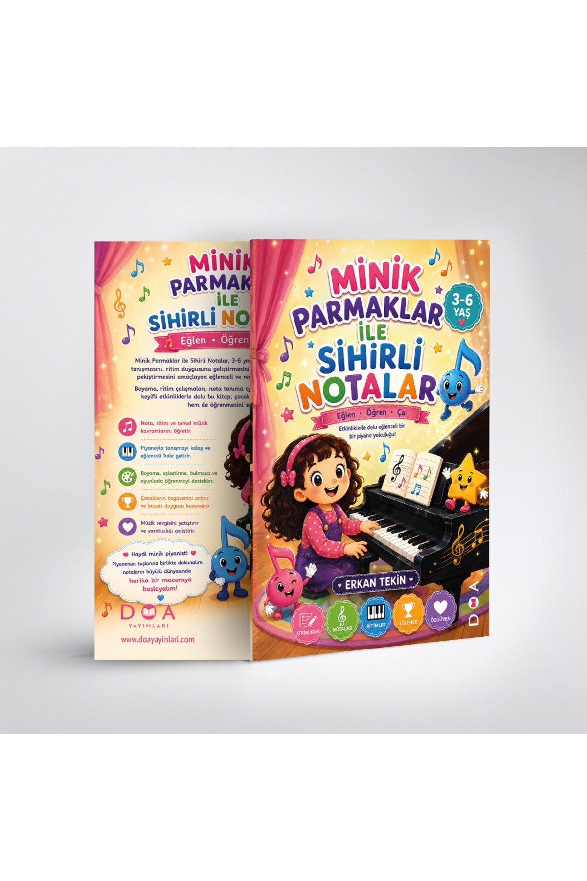 Minik Parmaklar ile Sihirli Notalar - Erkan Tekin kitap kapağı