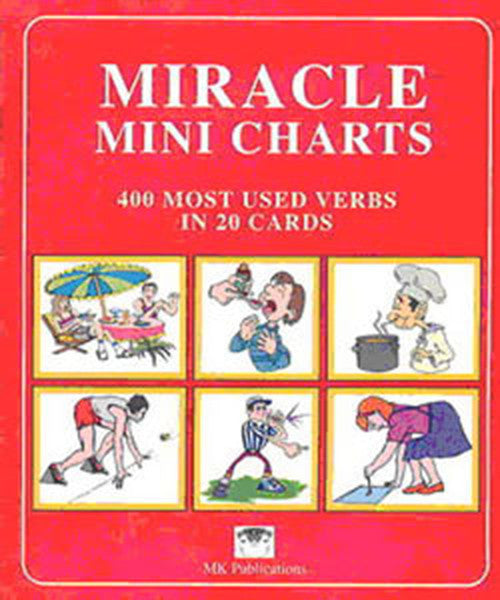 Miracle Mini Charts Verbs (400 Most Used Verbs In 20 Cards) - Murat Kurt kitap kapağı
