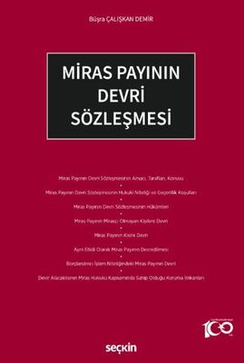 Miras Payının Devri Sözleşmesi - Büşra Çalışkan Demir kitap kapağı