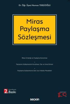 Miras Paylaşma Sözleşmesi - Numan Tekelioğlu kitap kapağı