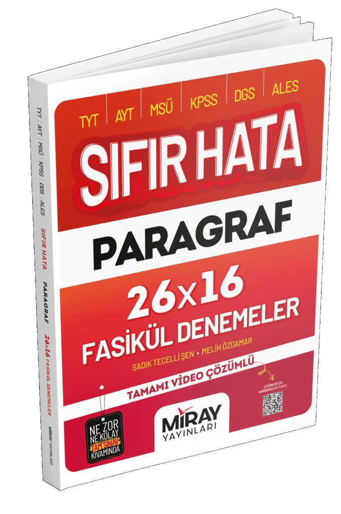 Miray 2024 Tyt Paragraf Sıfır Hata 16 Deneme - Kolektif kitap kapağı