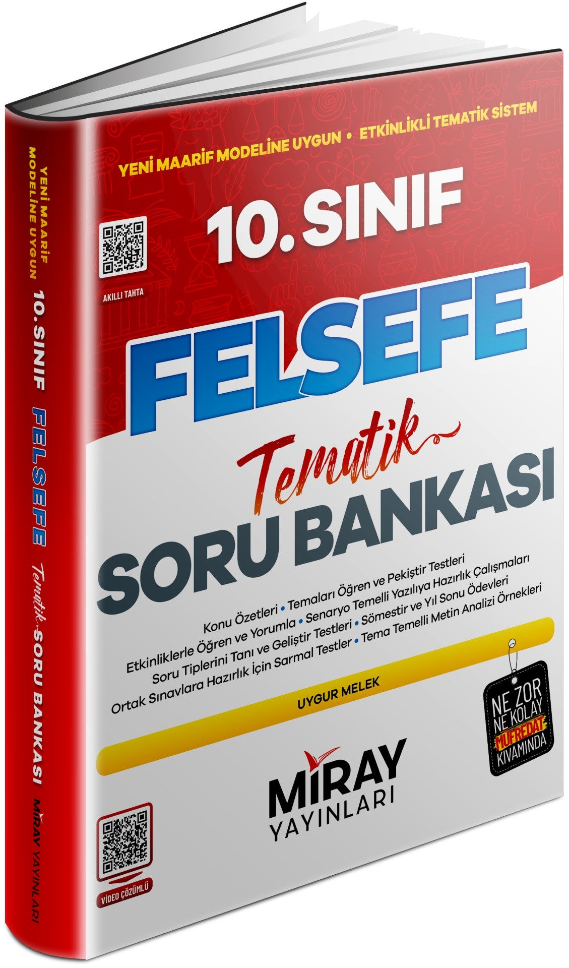 Miray 2026 10. Sınıf Felsefe Konu Özetli Tematik Soru Bankası - Uygur Melek kitap kapağı