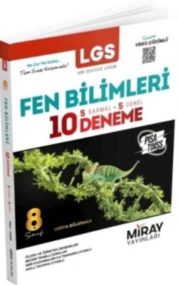 8. Sınıf Fen Bilimleri 10 Deneme - Derya Gülerman kitap kapağı
