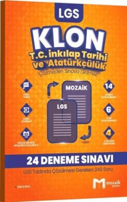 8. Sınıf LGS T.C. İnkılap Tarihi ve Atatürkçülük Klon 24 Deneme Mozaik Yayınları - Yasin Altıntaş kitap kapağı
