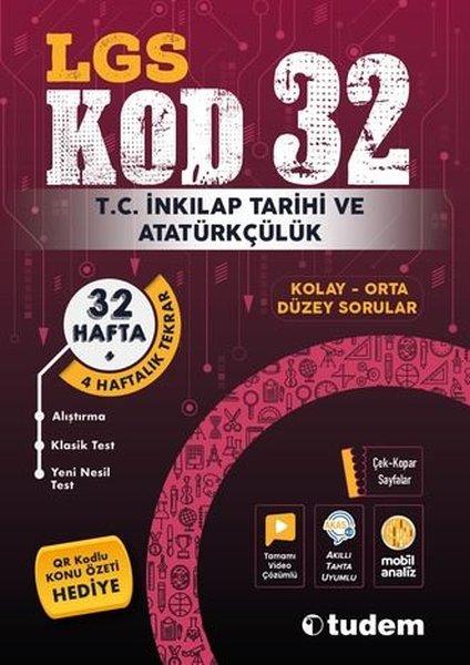 LGS T.C. İnkılap Tarihi ve Atatürkçülük Kod 32 | Tudem Yayınları - Ders Kitapları (İnce Kapak) - Resim 1