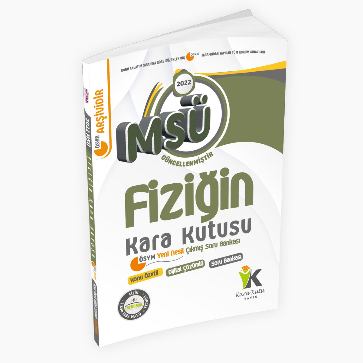 MSÜ Fizik Kara Kutu Konu Özetli Dijital Çözümlü Çıkmış Soru Bankası kitap kapağı