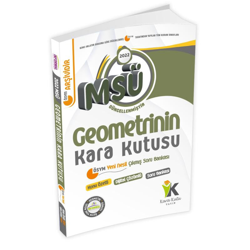 MSÜ Geometrinin Kara Kutusu Konu Özetli Dijital Çözümlü Çıkmış Soru Bankası kitap kapağı