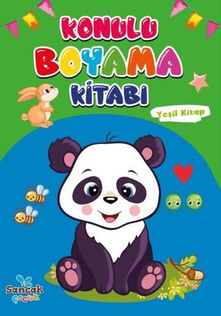 Konulu Boyama Kitabı - Yeşil Kitap | Sancak Çocuk (Ciltsiz) - Resim 1