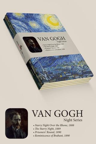 Van Gogh - Night Series A6 | Retronote - Resim 1