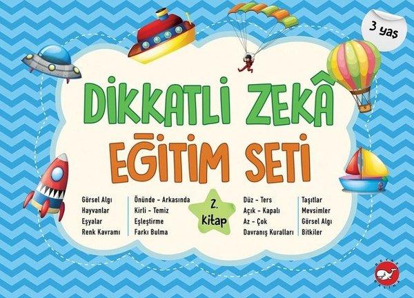 Dikkatli Zeka Eğitim Seti - 2.Kitap 3 Yaş | Beyaz Balina Yayınları (İnce Kapak) - Resim 1