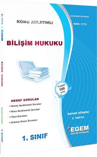 Bilişim Hukuku Bahar Dönemi) Konu Anlatımlı Soru Bankası-(2.Yarıyıl) (1172)