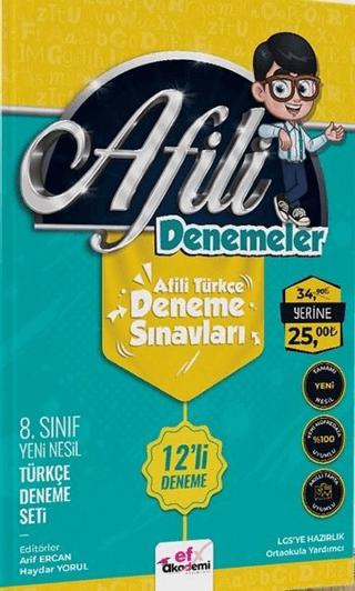 8. Sınıf Türkçe Afili Denemeler 12’li Deneme