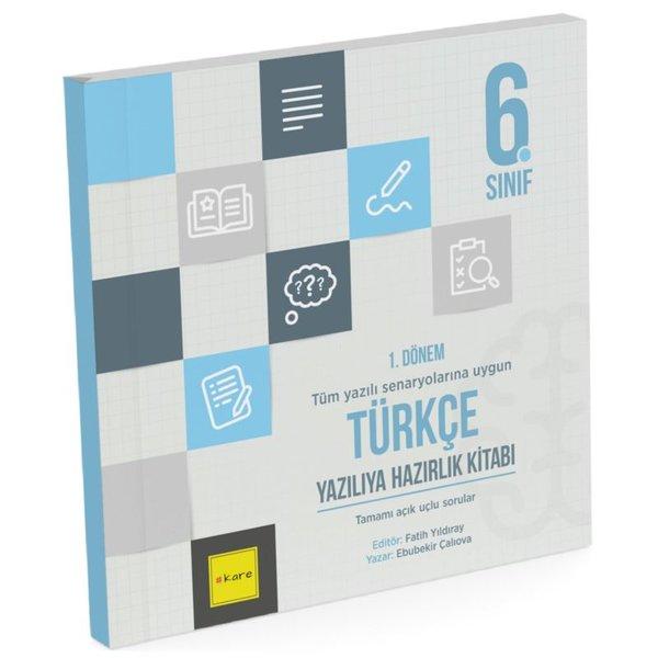6. Sınıf 1. Dönem Türkçe Yazılıya Hazırlık Kitabı | Kare Yayınları-Eğitim (İnce Kapak) - Resim 1