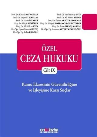 Özel Ceza Hukuku Cilt 9 | On İki Levha Yayınları (Ciltli) - Resim 1