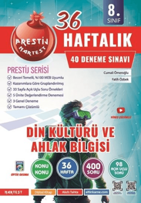 8. Sınıf Haftalık Din Kültürü Ve Ahlak Bilgisi Denemeleri - Cumali Ömeroğlu kitap kapağı