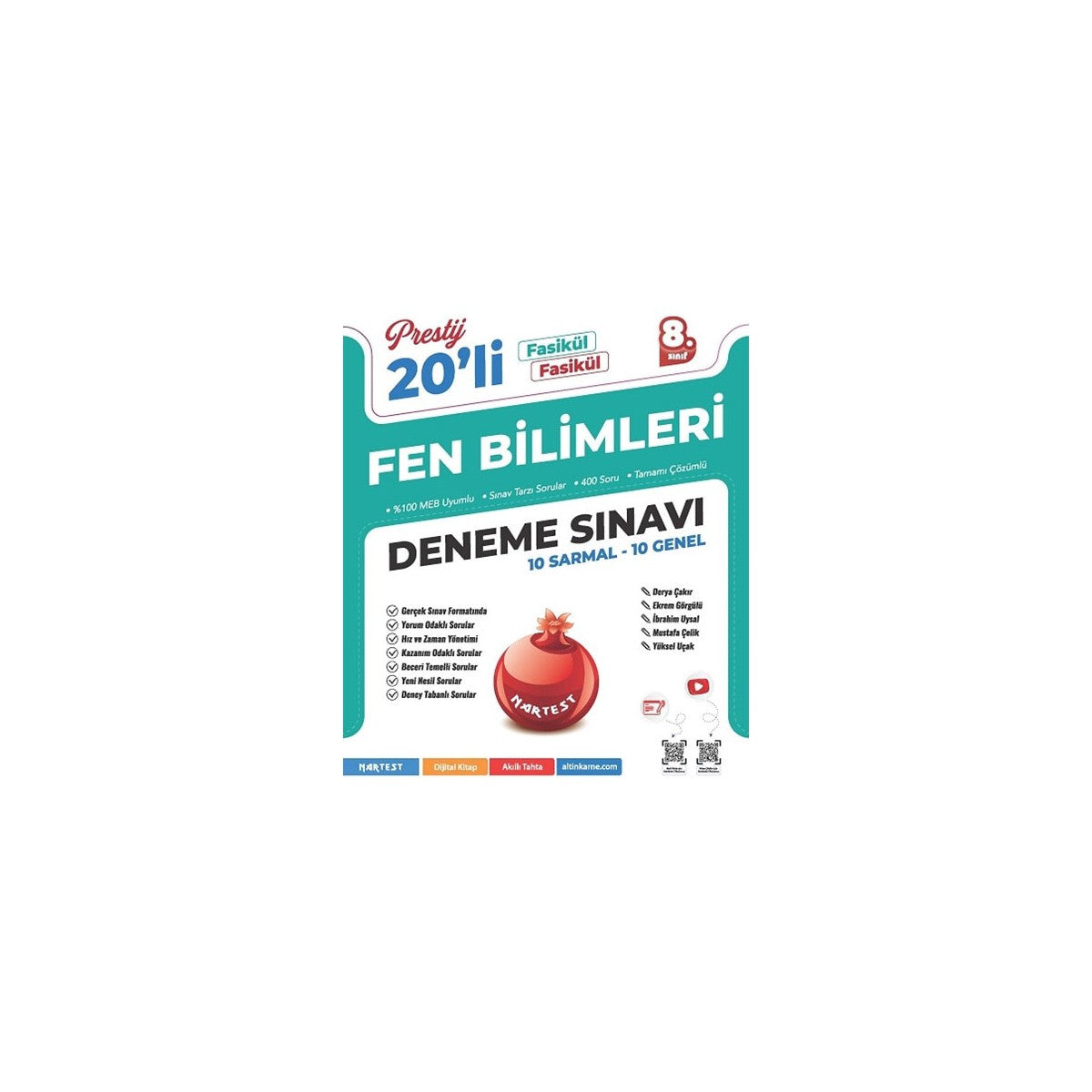 Nartest Yayınları 8. Sınıf Prestij Fen Bilimleri 20 Deneme Sınavı kitap kapağı
